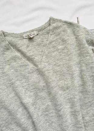 Светр, світер, джемпер, кофта, пуловер, сірий, базовий, вовна, h&m 7