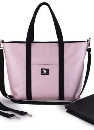 Сумка для коляски cottonmoose shopper 750/146 pearl pink leather розовый пудра