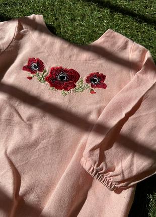 Нова льняна вишиванка-боді