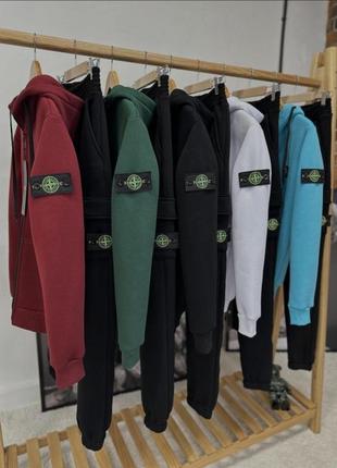 Худи зип утепленное stone island зима2 фото