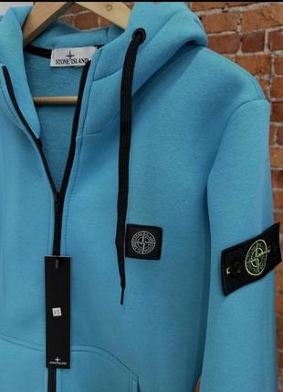 Худи зип утепленное stone island зима3 фото