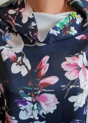 Тканина для шиття одягу: трикотаж у квітковий принт3 фото