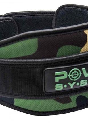 Пояс для важкої атлетики спортивний атлетичний тренувальний power system неопреновий камуфляж xl ku-22
