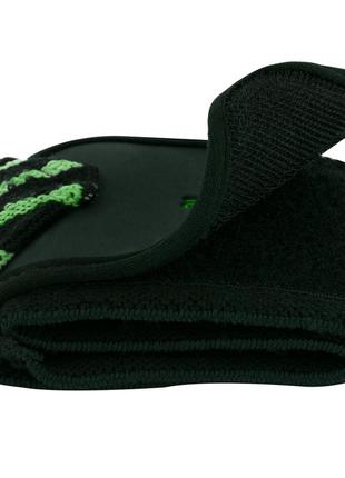 Бинты кистовые для запястий спортивные тренировочные для пауэрлифтинга powerplay 3081 черно-зеленые ku-224 фото