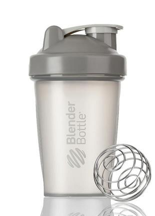 Шейкер спортивный с пружиной для спортивного питания blenderbottle classic 20oz/590ml grey ku-22