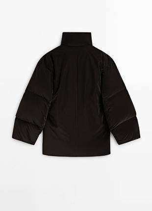 Massimo dutti куртка з атласним ефектом і наповнювачем із пуху та пера нова оригінал9 фото
