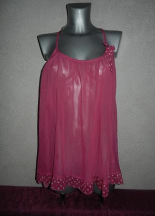 14/46-48/м-l*knickerbox*англія!рожевий комплект,набір пеньюар і стрінги