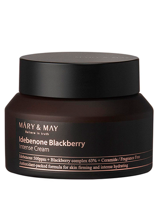 Антиоксидантний крем mary & may idebenone blackberry intense cream 70 мл