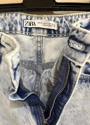 Джинсы светлые высокая посадка mom fit zara 34 р.8 фото