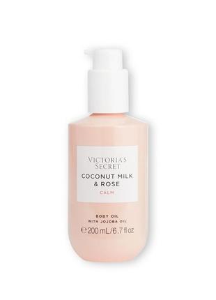 Масло для тела natural beauty body care «coconut milk &amp; rose». victoria’s secret. оригинал 🇺🇸2 фото