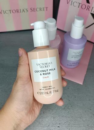 Масло для тела natural beauty body care «coconut milk & rose». victoria’s secret. оригинал 🇺🇸