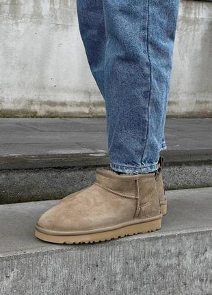 Жіночі уггі ugg ultra mini khaki