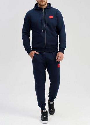 Костюм утеплений спортивний чоловічий boss hb-20003 dark blue 2xl