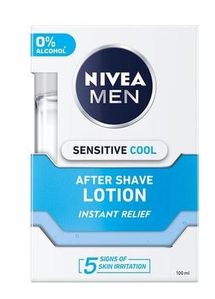 Охлаждающий лосьон после бритья nivea men эффект прохлады, для чувствительной кожи