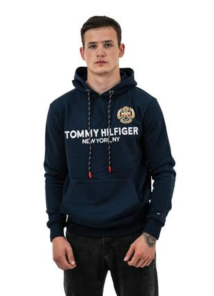 Худи мужское tommy hilfiger th-15020 dark blue xl4 фото