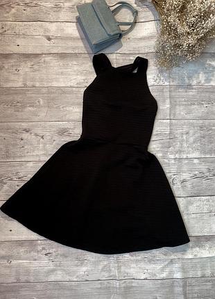 Сукня коротка міні бретелі широкі переплетені бретельки кльош пряма бандажна стягуюча