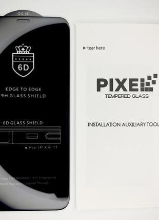 Захисне скло iphone xr/11 6d og crown + 🎁 подарок pixel installation auxiliary tools 🔰
