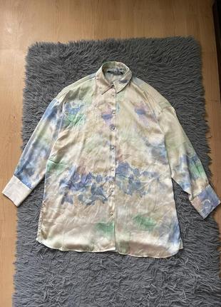 Zara яскрава стильна блузка сорочка із свіжих колекцій