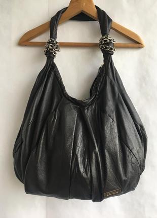 Dior galliano made in italy оригинал коричнево -шоколадный  кожаная сумка hobo