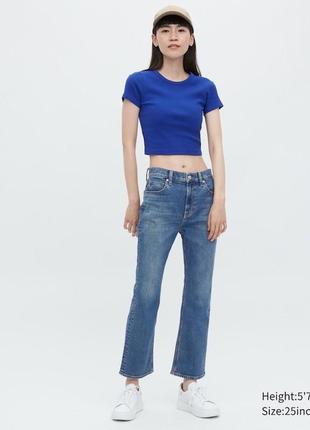 Джинсы uniqlo синие kick flared jeans