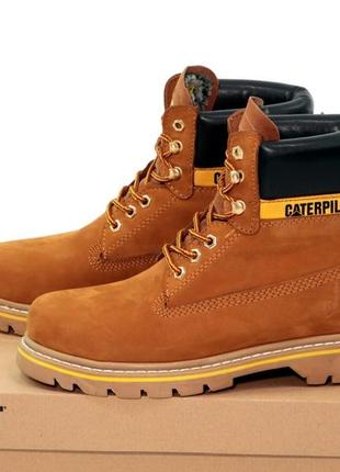 Зимние мужские ботинки caterpillar winter brown (мех) 41-42-43-44