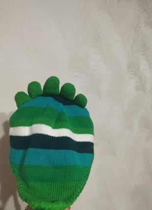 Шапка на флисе на мальчика 3-7 лет