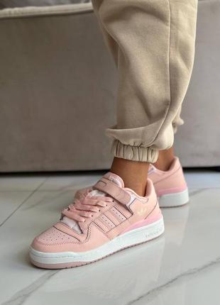 Женские кроссовки adidas forum pink     #адидас4 фото