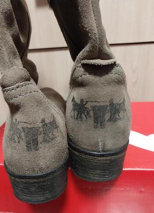 Оригінальні брендові стильні чоботи з натуральної шкіри levis
