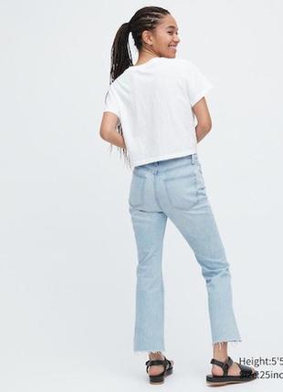 Джинсы uniqlo голубые kick flared jeans2 фото