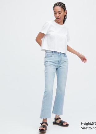 Джинсы uniqlo голубые kick flared jeans1 фото