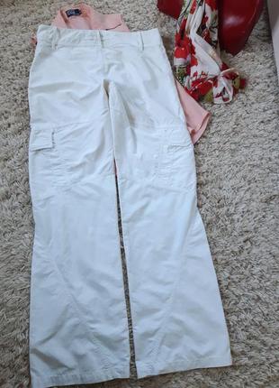 Стильные белые широкие штаны в спортивном стиле, matador, p. 38-408 фото