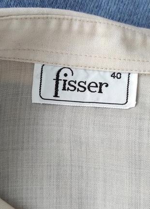 Шерстяная бежевая винтажная рубашка блуза от fisser9 фото