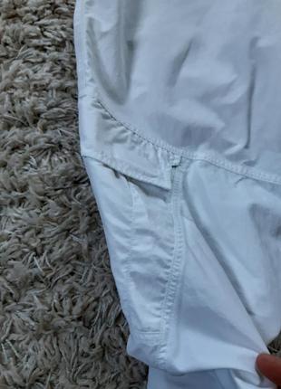 Стильные белые широкие штаны в спортивном стиле, matador, p. 38-404 фото