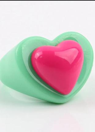 Fishsheep корейские акриловые большие милые кольца в форме сердца1 фото