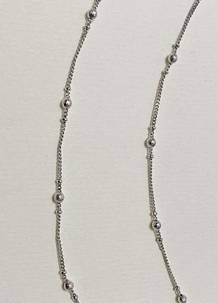 Ланцюг цепочка на шию ксюпінг срібного кольору