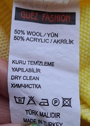 (1154) чудовий лимонний 50% шерсті світшот guez fashion унісекс/розмір l9 фото