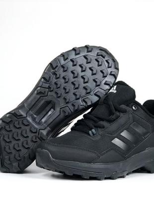 Чоловічі кросівки adidas terrex gore-tex fleece all black / чорні осінні кросівки для бігу5 фото