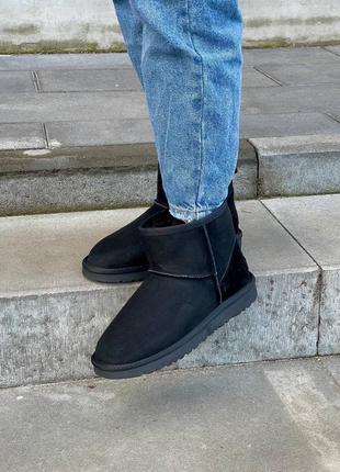 Женские угги ugg classic black suede