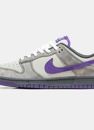 Кроссовки на меху nike sb dunk low purple pegion мех