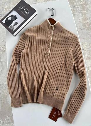 Кофта loro piana гольф ребристий на ґудзиках