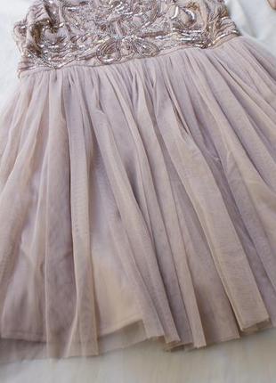 Брендова коктельна сукня з розшитим корсетом7 фото