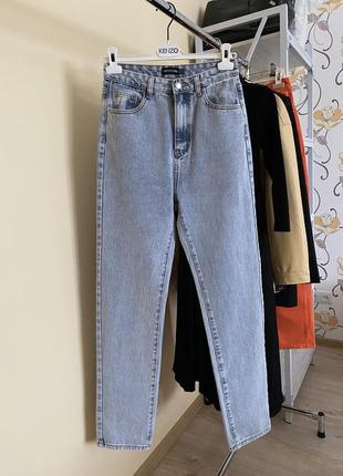 Шикарные уровни прямые широкие джинсы серо голубые plt1 фото