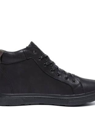 Мужские зимние кожаные кроссовки levis classic black 🔥3 фото