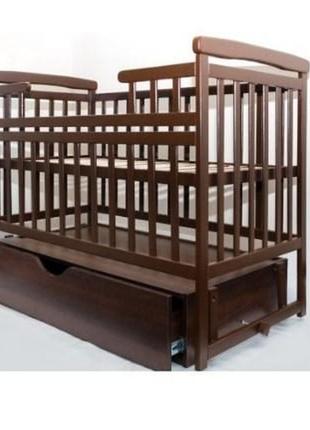 Дитяче ліжко-трансформер "човник" з ящиком венге1 фото