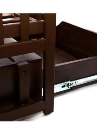 Дитяче ліжко-трансформер "човник" з ящиком венге4 фото
