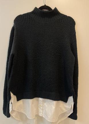 Стильний светр із сорочкою2 фото