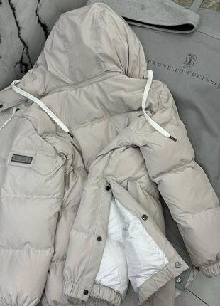 Куртка brunello cucinelli с теплым воротником пиацца серый8 фото