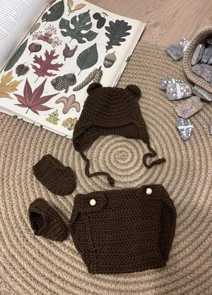 Вятьянный набор для новорожденного. медвежонка, для фотосессии