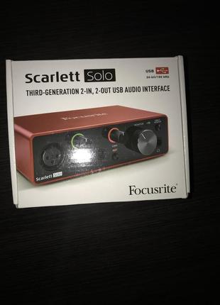 Звуковая карта focusrite scarlett solo