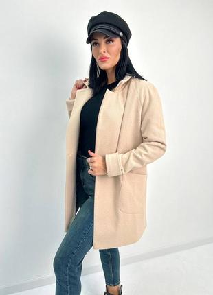 Стильное кашемировое женское пальто мини двубортное пальто на осень демисезонное женское пальто классика прямое пальто классическое пальто из кашемира5 фото